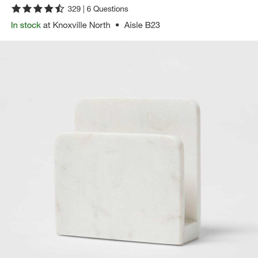 White Marble Letter Holder